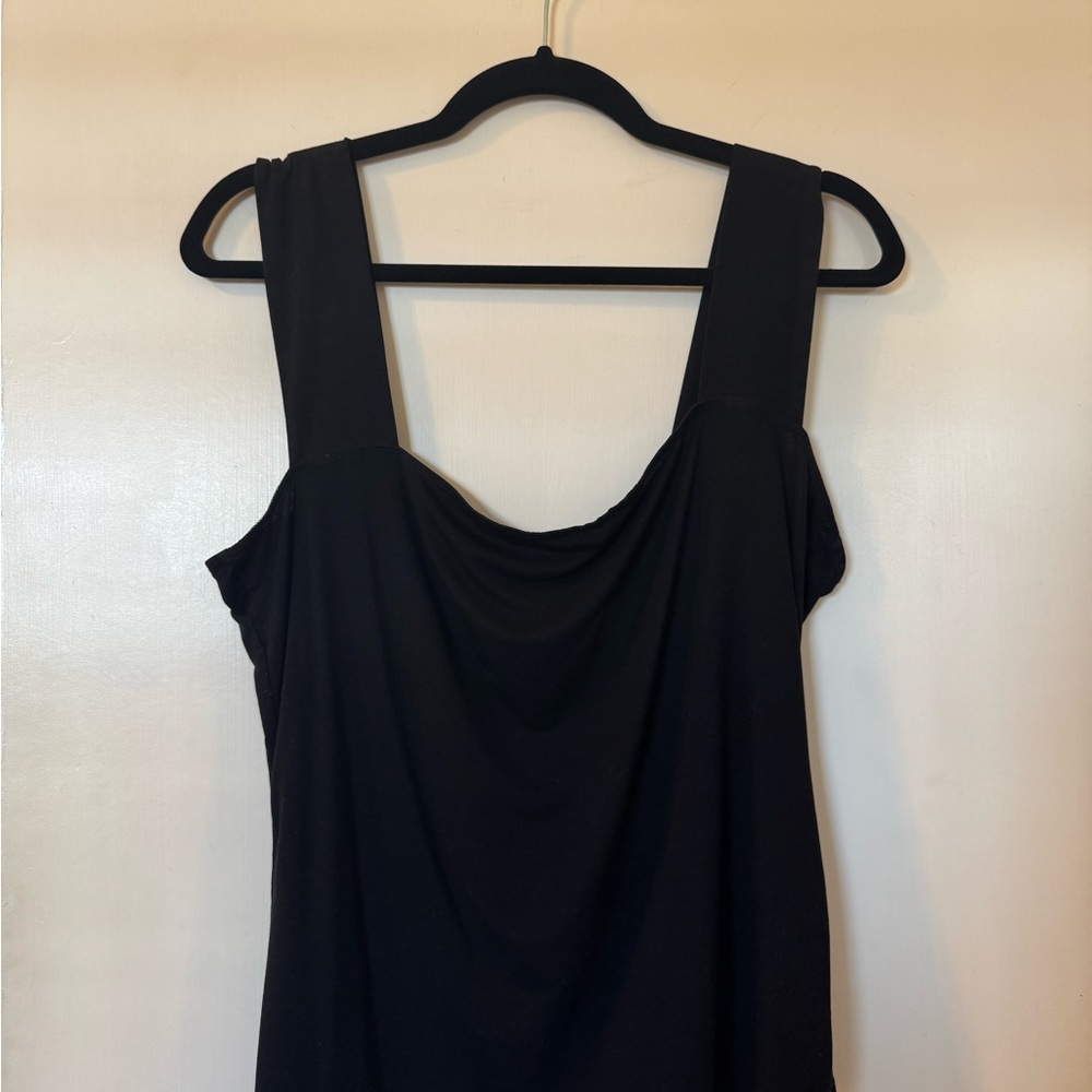 Reformation Black Knit Square Neck Tank